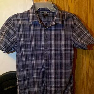 Apt 9 Mens Short Sleeve Purple Slim Medium shirt